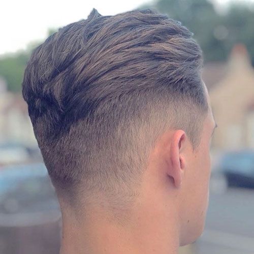 mens haircut fade long on top