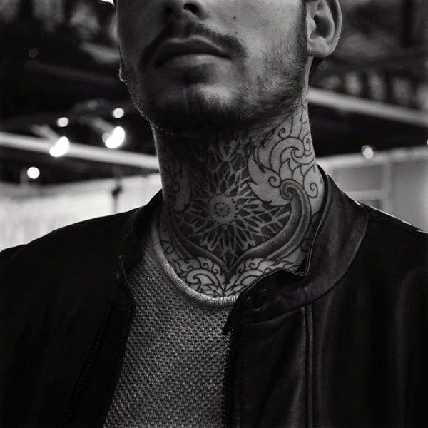 mens neck tattoos ideas