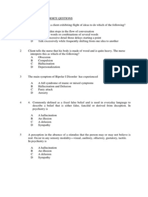 mental health nursing questions and answers pdf