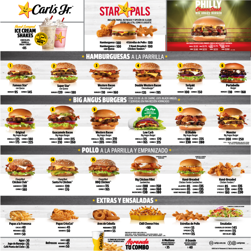 menu carls junior