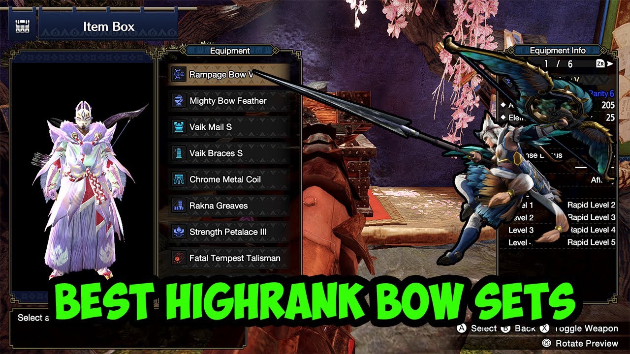 mhw best bow set