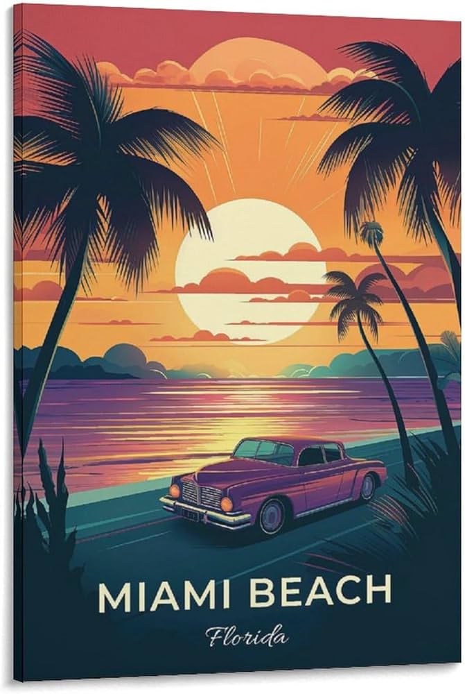 miami vintage poster