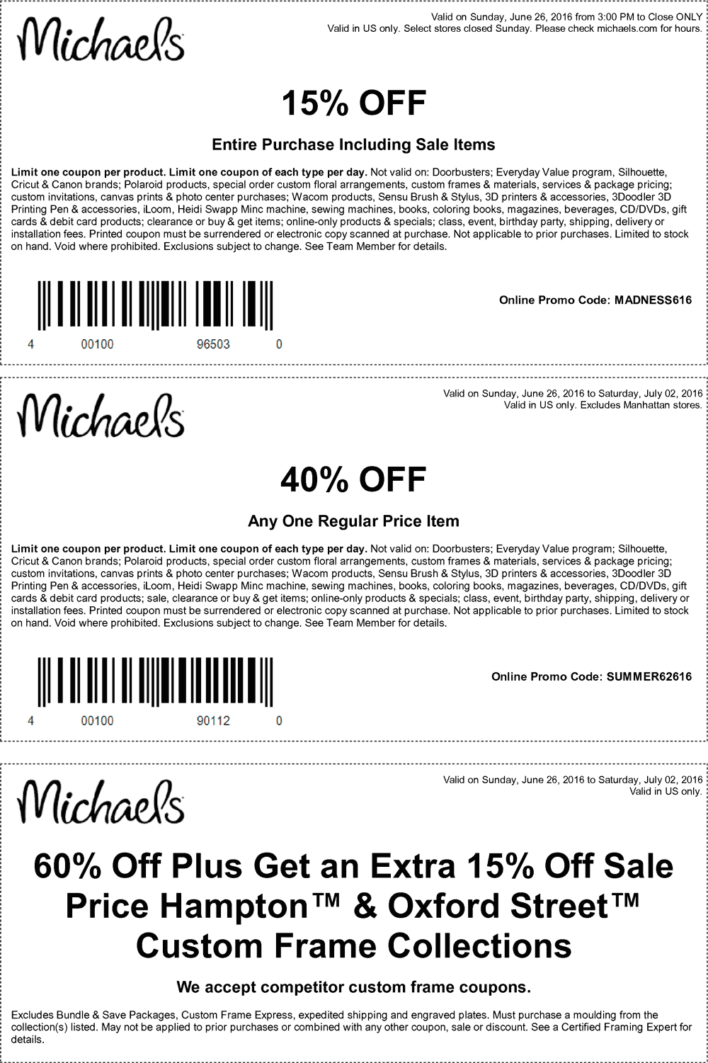 michaels 40 coupon code