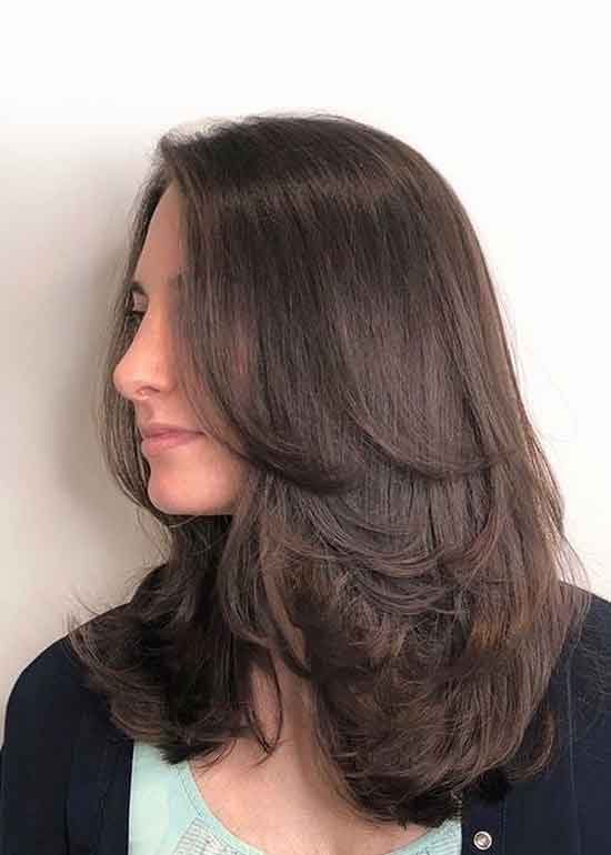 mid length layered cuts