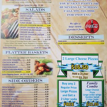 mikes pizza fitchburg menu