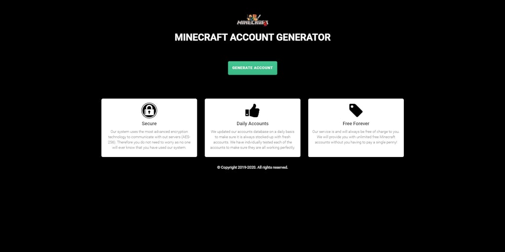minecraft account generator