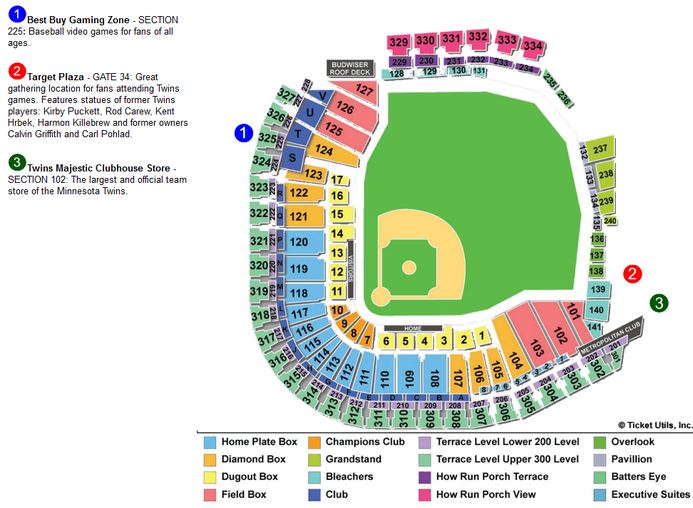 minnesota twins seating chart