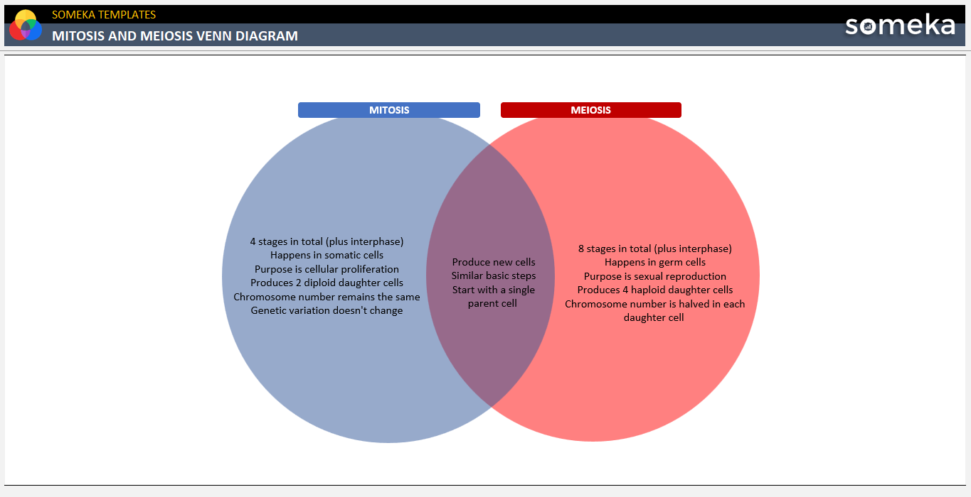 mitosis and meiosis venn diagram