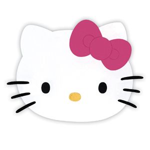 molde de cara de hello kitty