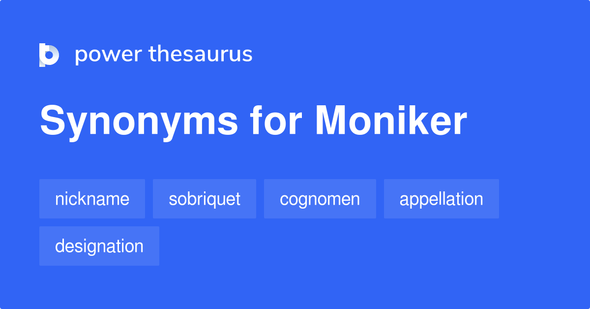 moniker thesaurus