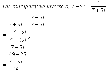 multiplicative inverse of 5 7