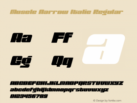 muscle narrow italic font free download