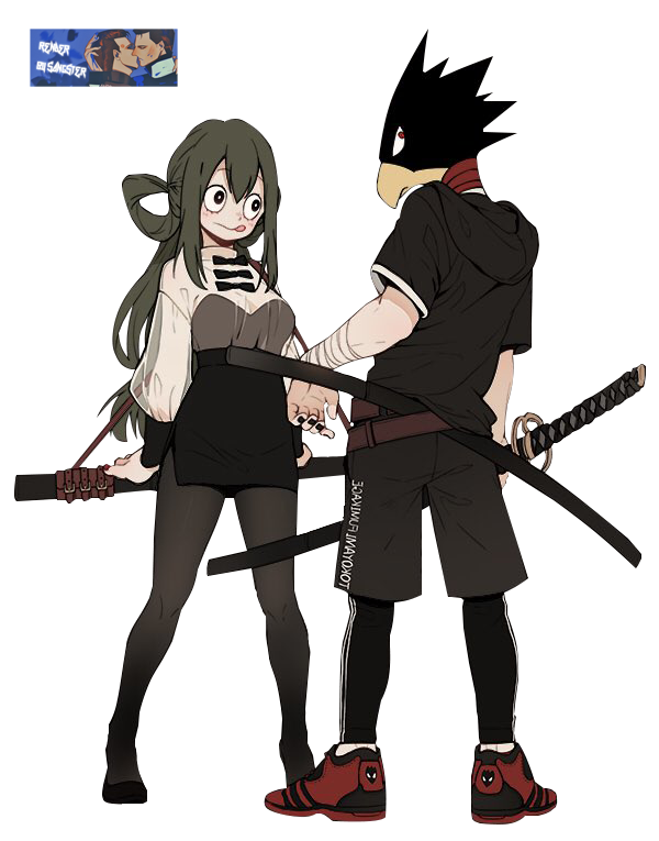 my hero academia tokoyami x tsuyu