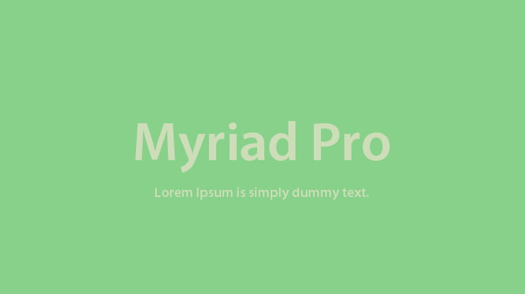 myriad font family free download