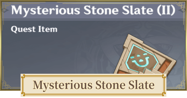 mysterious stone slate genshin