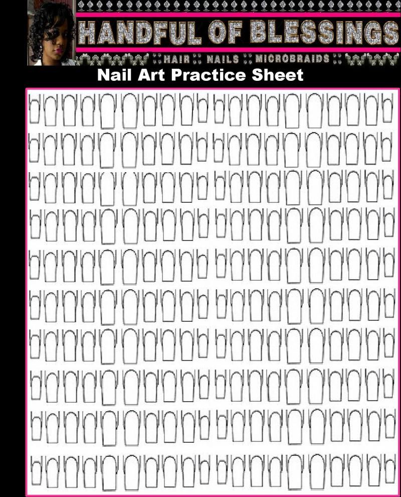 nail art practice sheet