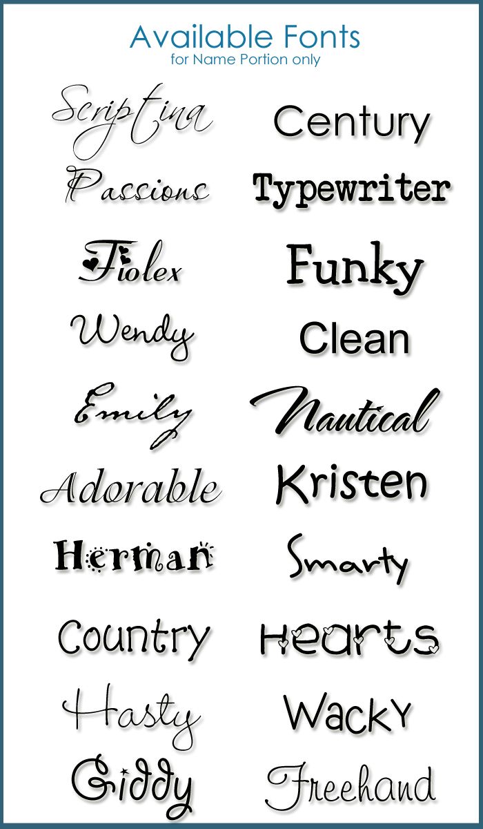 names of tattoo fonts