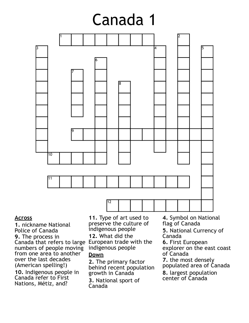 native canadian crossword clue