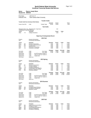 ndsu transcript