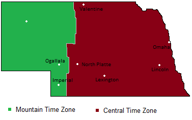 nebraska usa time zone