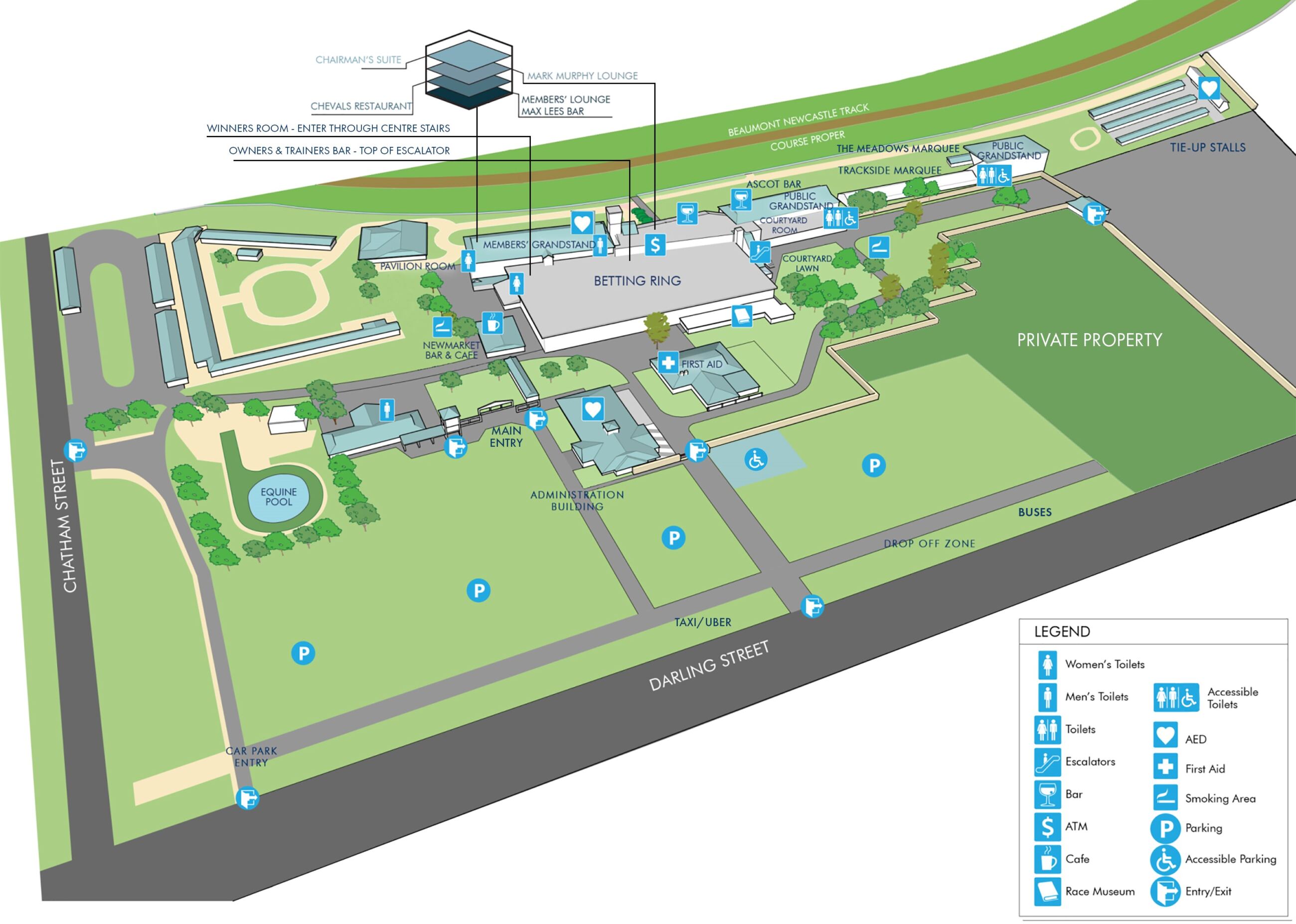 newcastle race track map