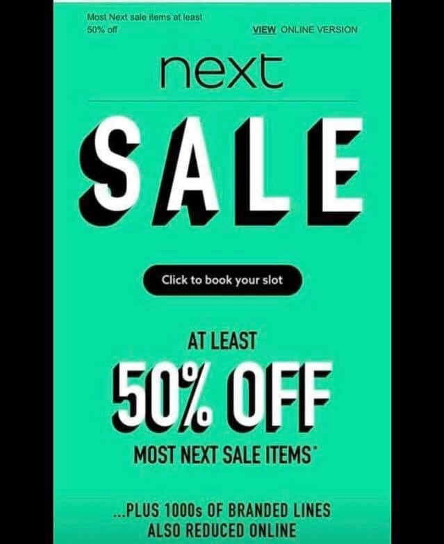 next sale clearance