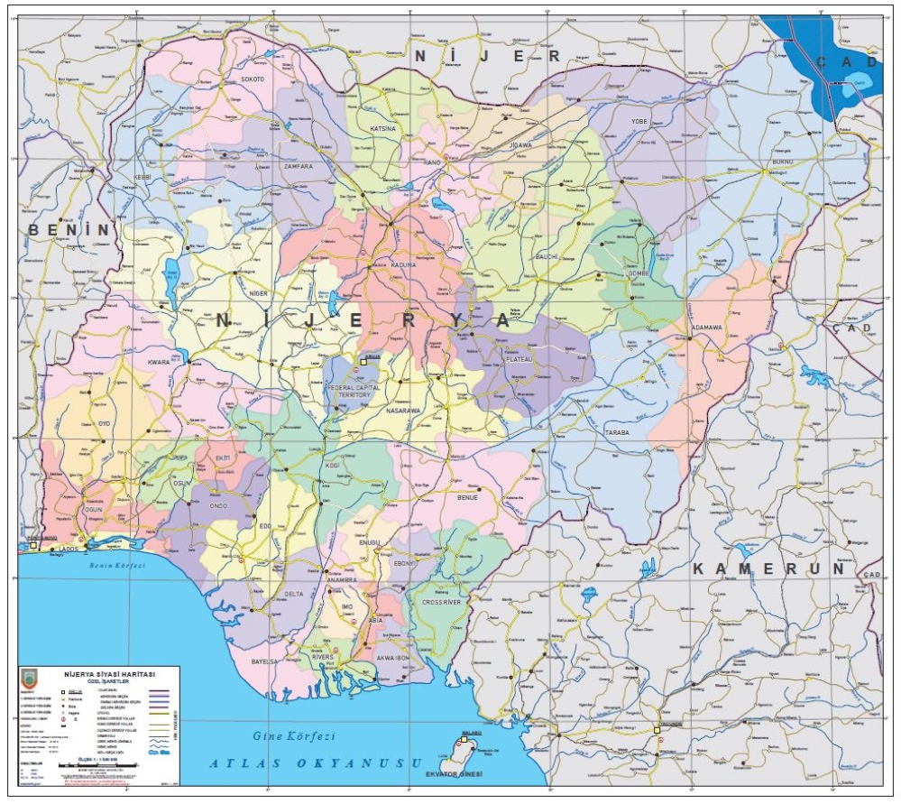 nijerya map