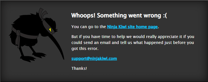 ninja kiwi reset password