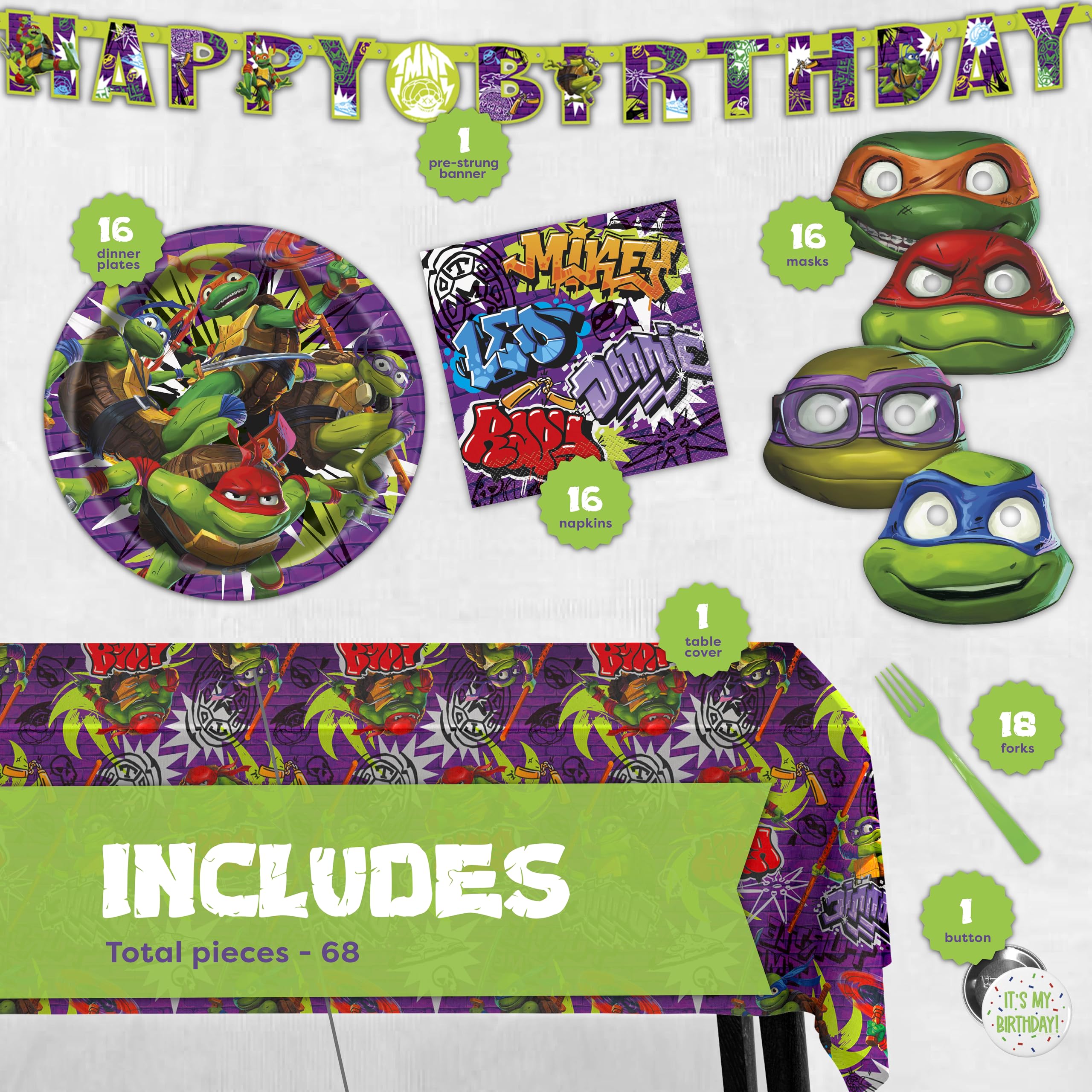 ninja turtle birthday party supplies