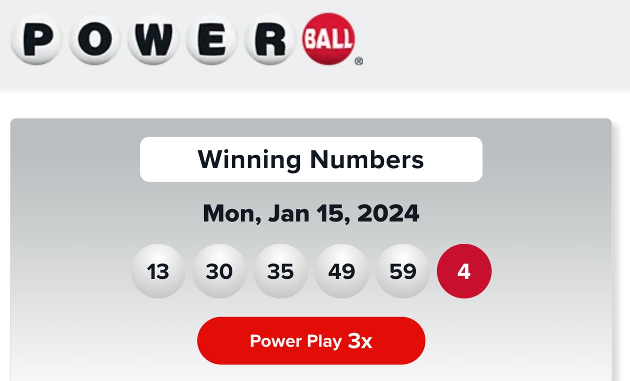 numbers lottery winning numbers