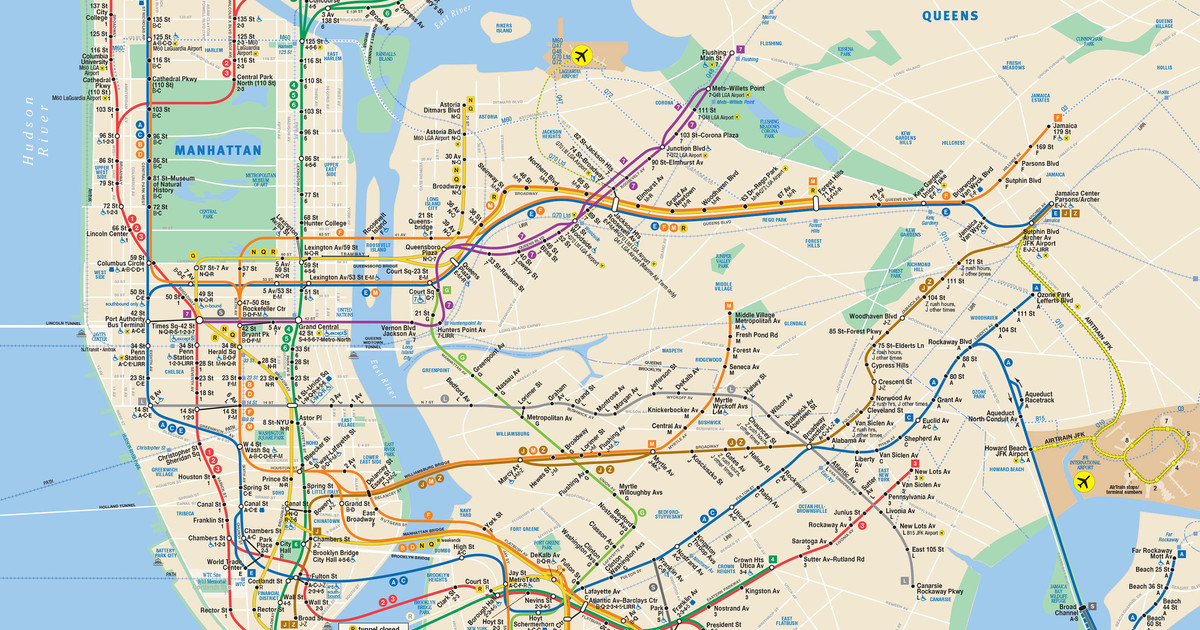 nyc metro map manhattan