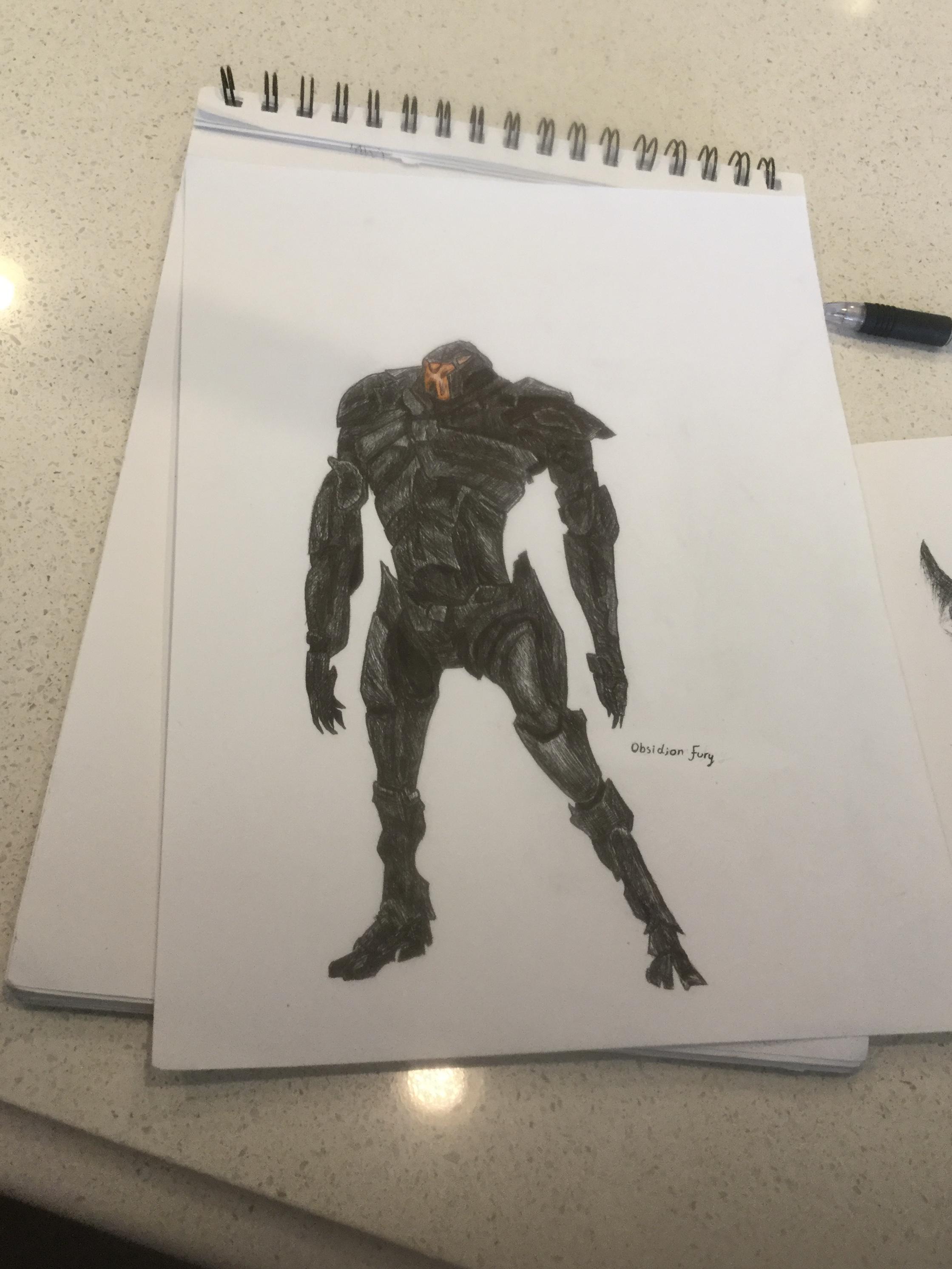 obsidian fury drawing