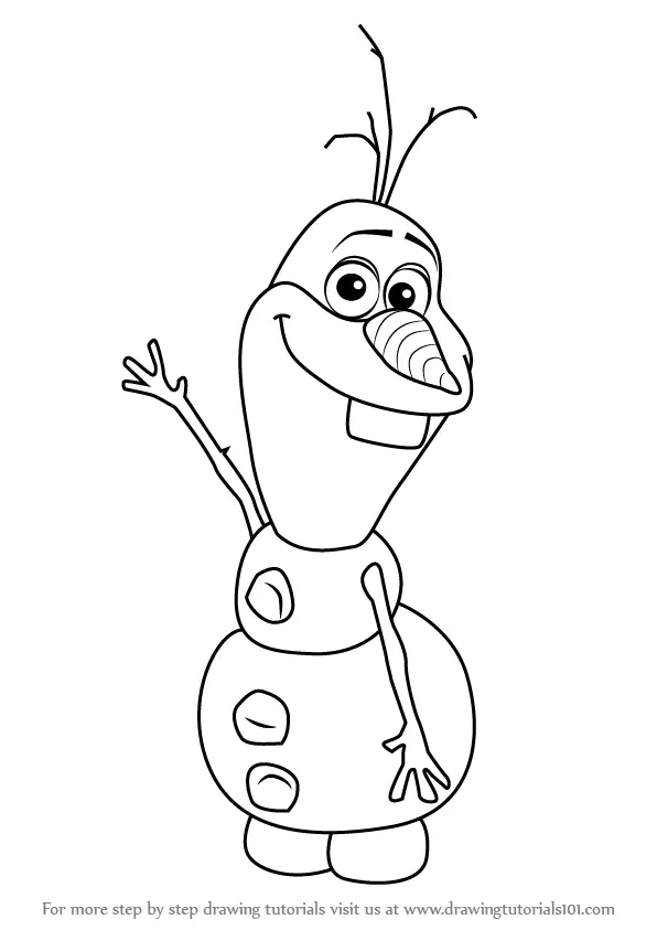 olaf drawing easy