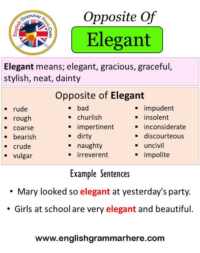 opposite of elegant