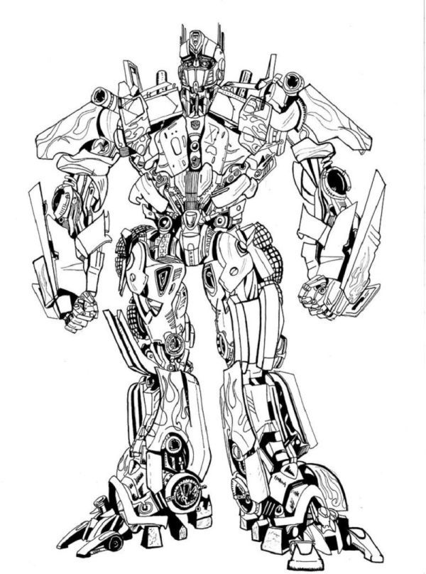 optimus prime coloring pages