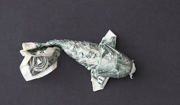origami koi fish dollar