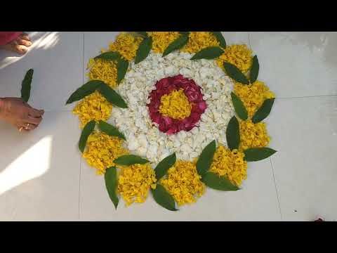 original flower rangoli design