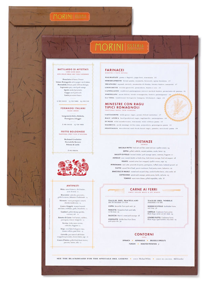 osteria morini nyc menu