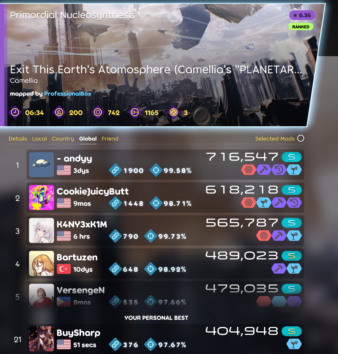 osu leaderboard