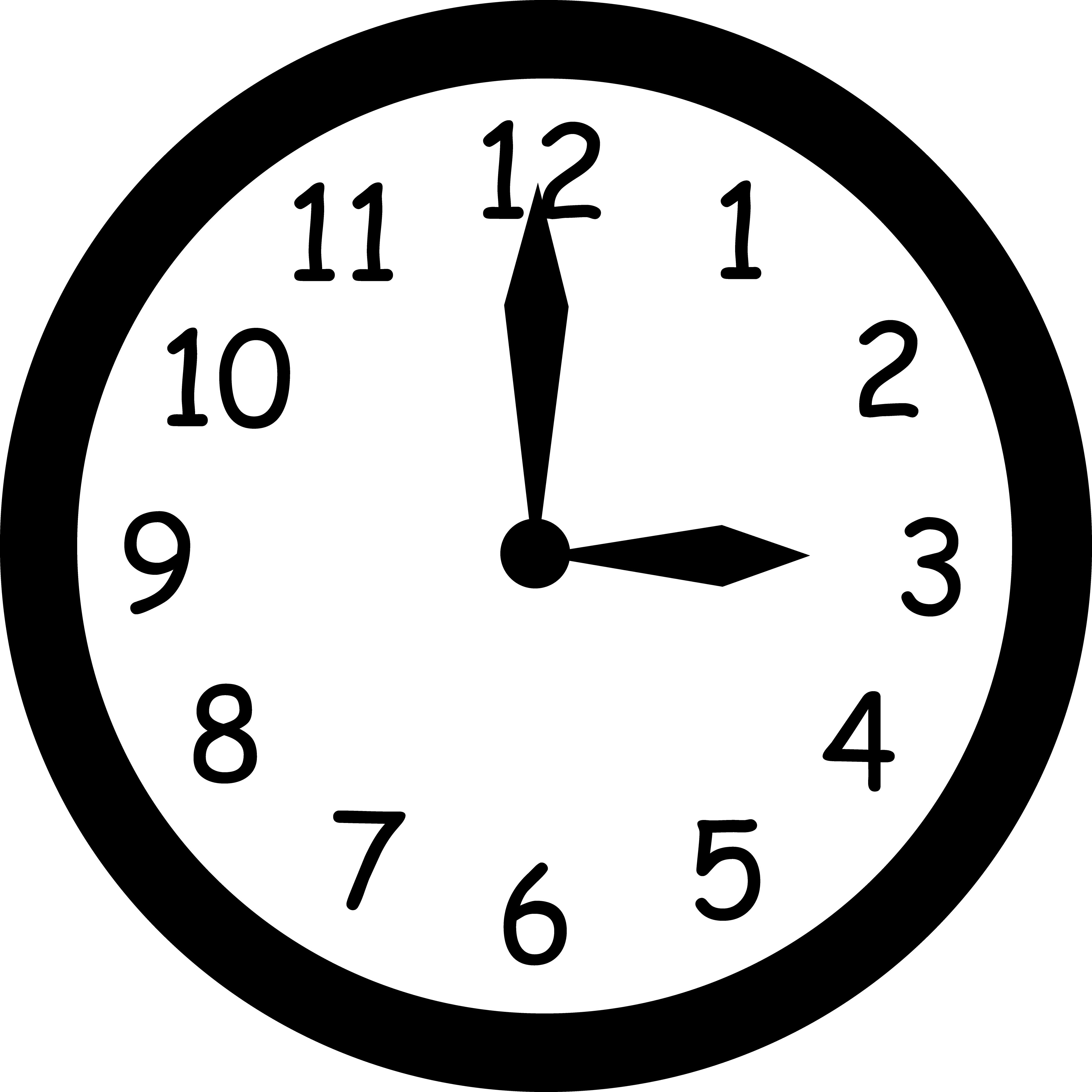 outline image of clock