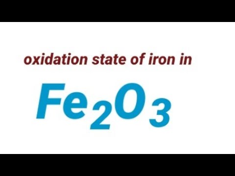 oxidation number of fe2o3