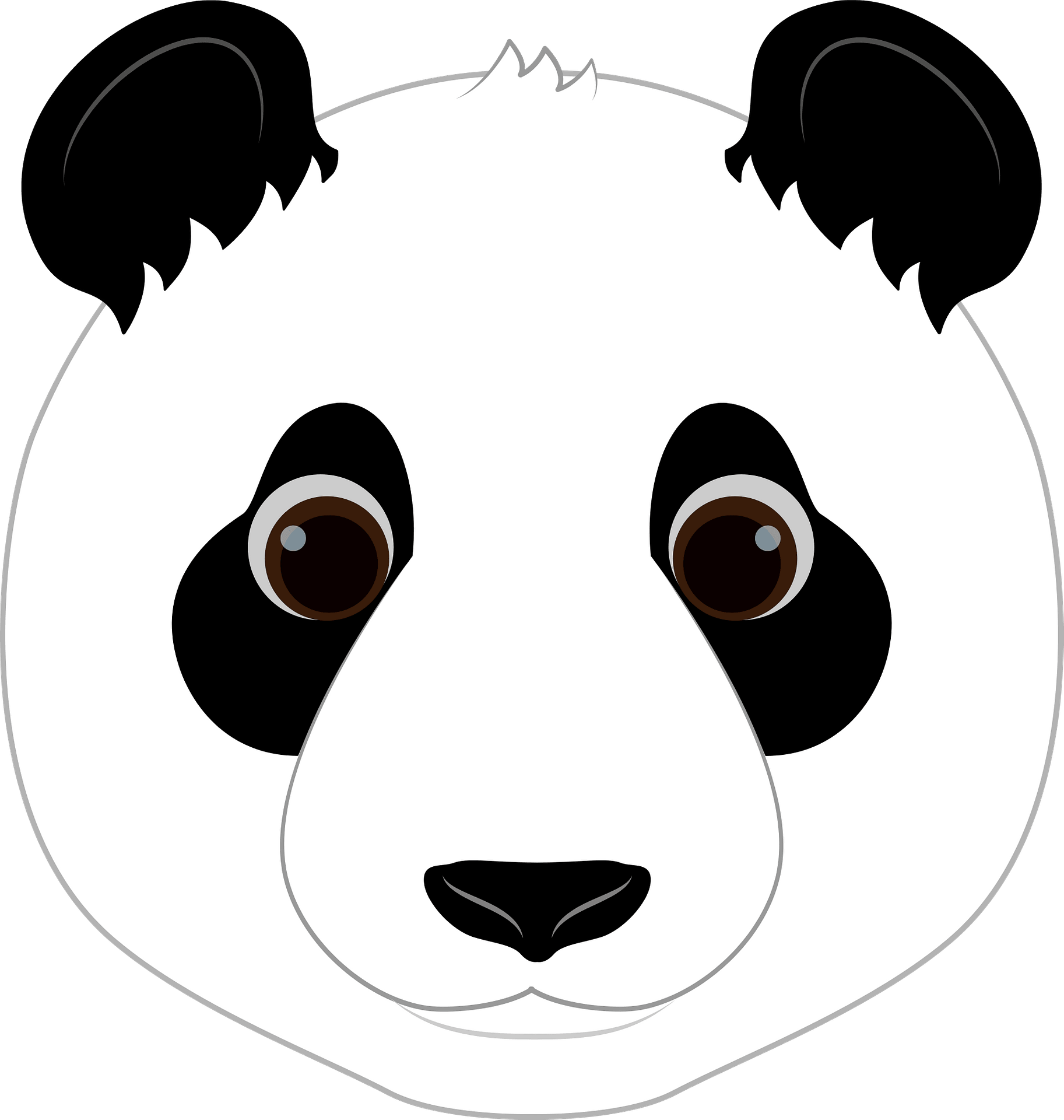 panda head clipart