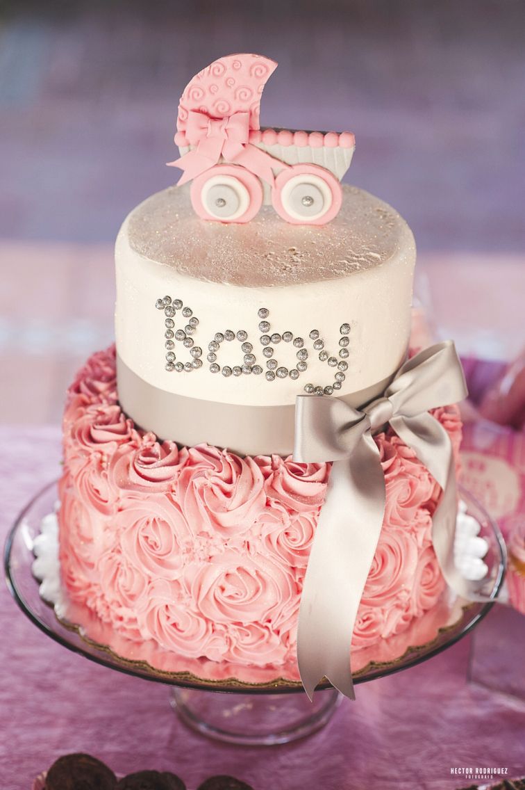 pastel de baby shower niña