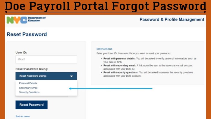 payroll portal doe