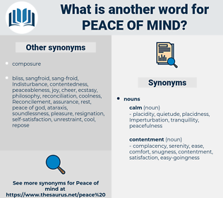 peace of mind synonym