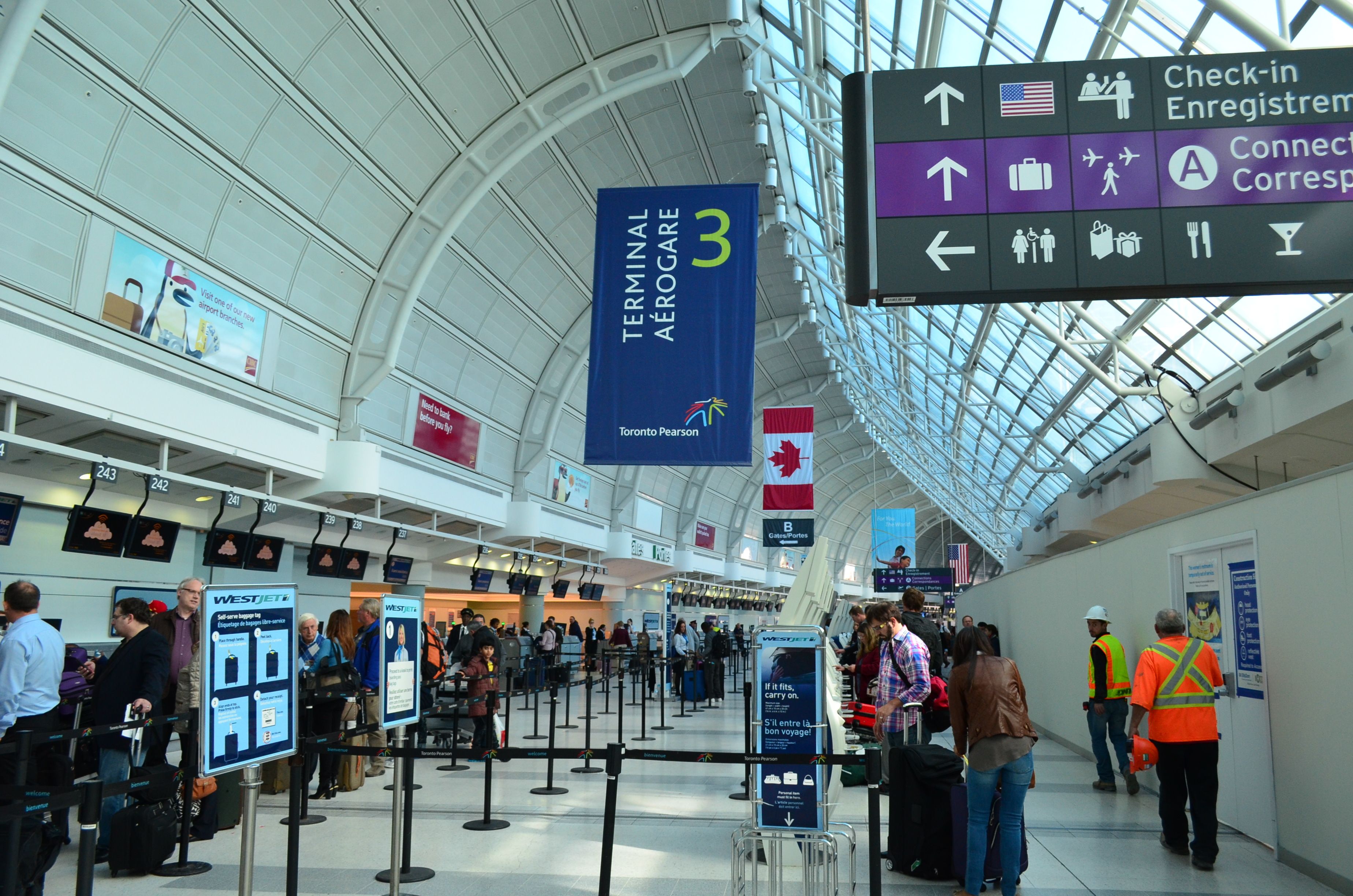 pearson international airport terminal 3 departures