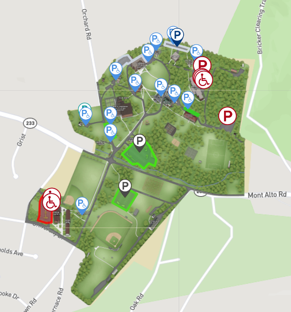 penn state student parking map