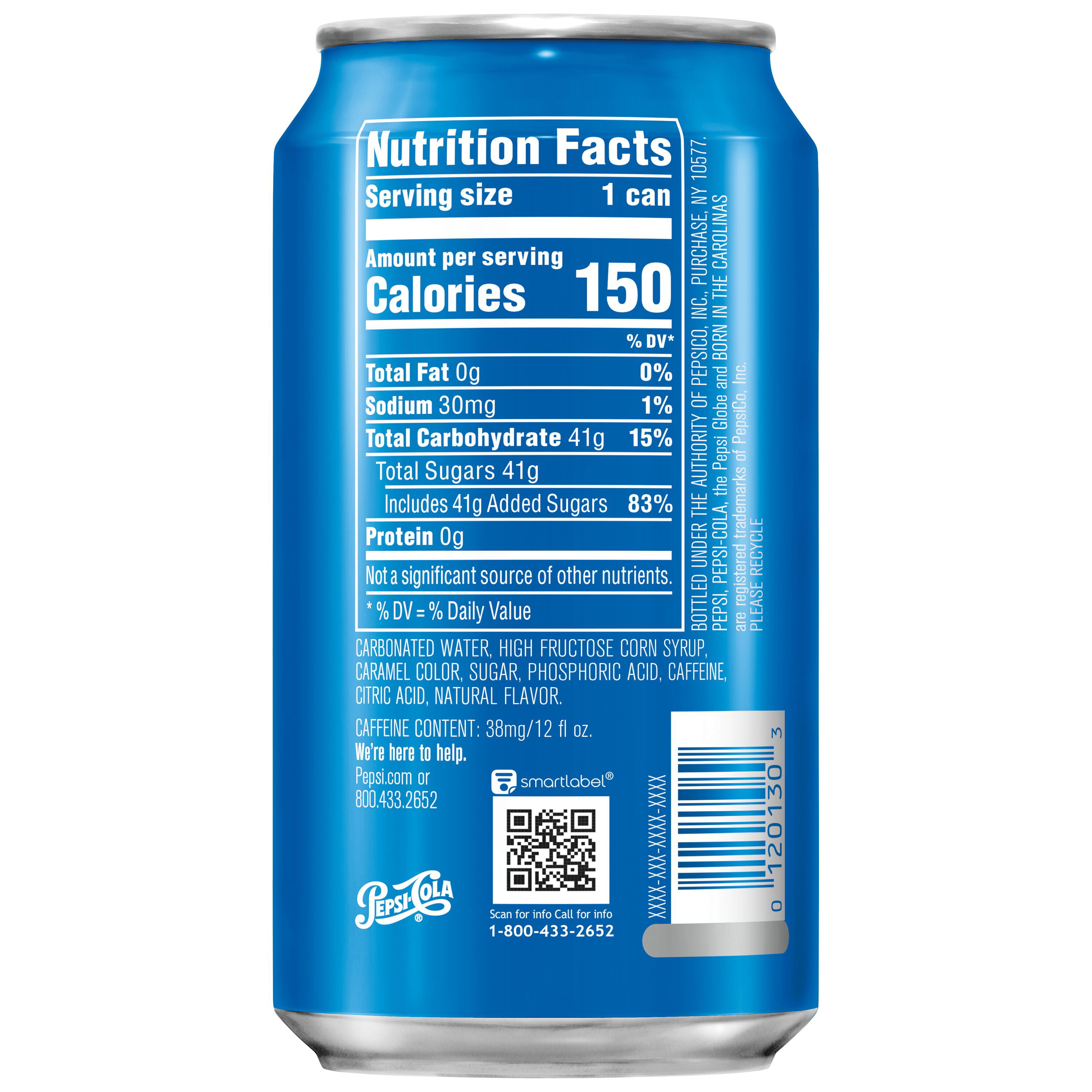 pepsi nutrition facts