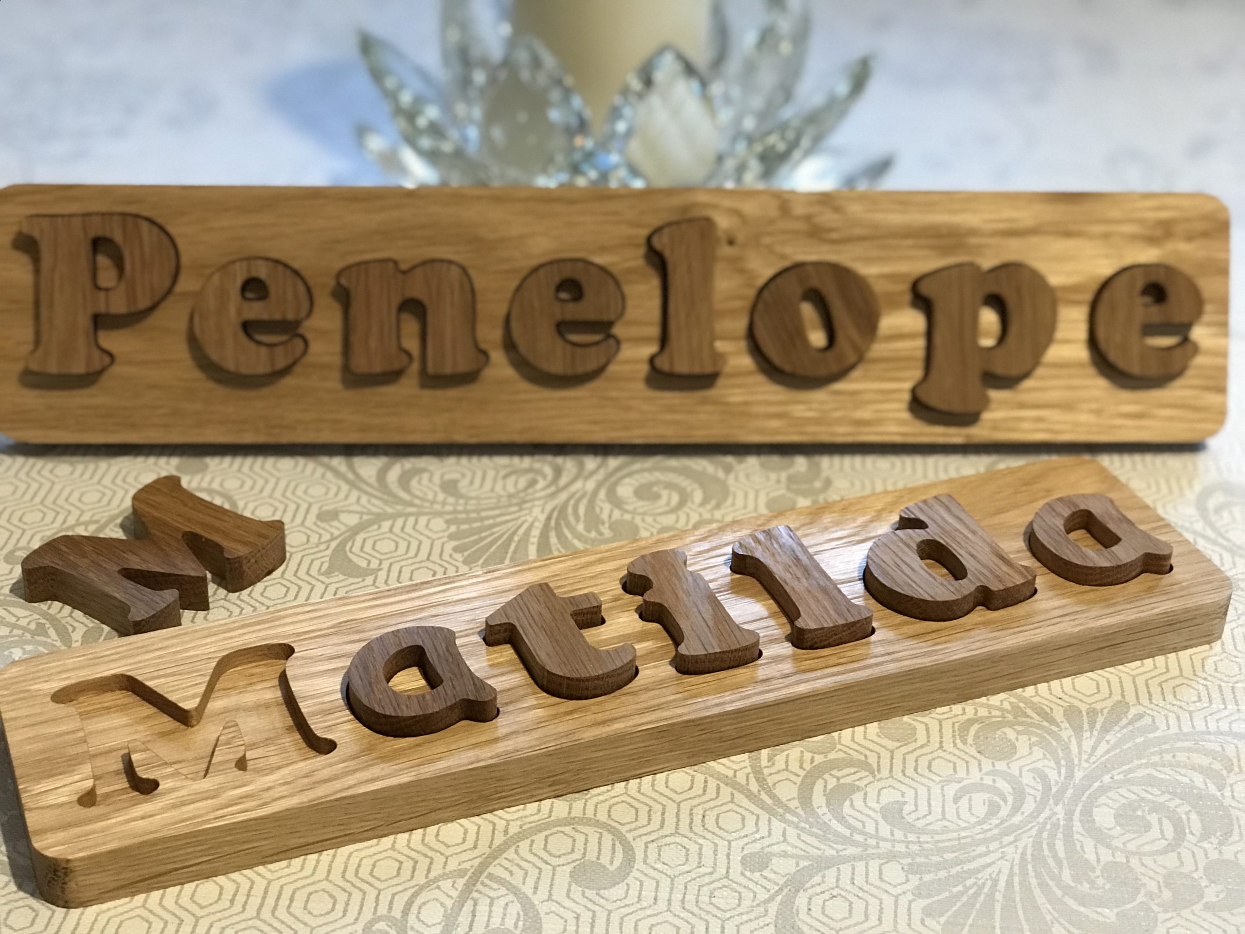 personalised name wooden puzzle