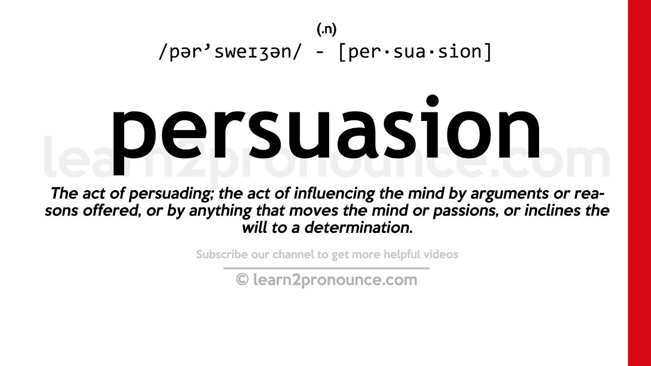 persuasion pronunciation in english